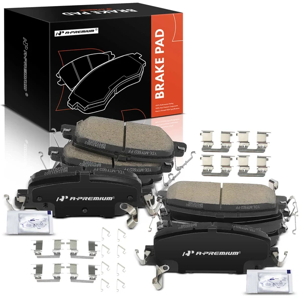 8 Pcs Front & Rear Ceramic Brake Pads for Honda CR-V 2017-2022 L4 1.5L 2.4L GAS