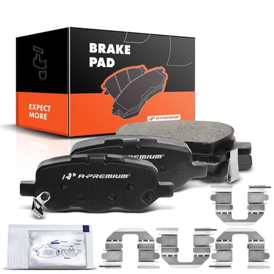 4 Pcs Rear Ceramic Brake Pads with Sensor