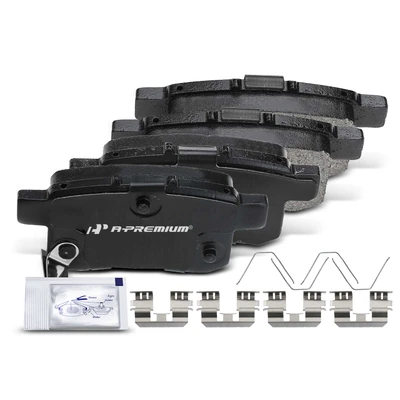 4 Pcs Rear Ceramic Brake Pads with Sensor