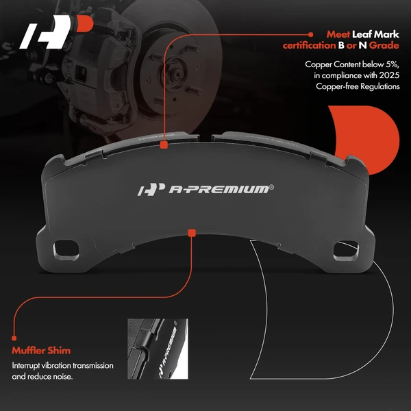 4 Pcs Front Ceramic Brake Pad for Porsche Cayenne 2011-2018 Panamera 2017-2020