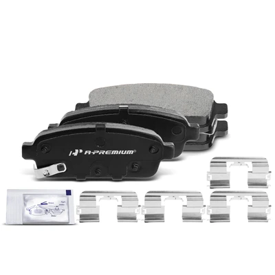 4 Pcs Rear Ceramic Brake Pads with Sensor