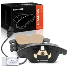 4 Pcs Front Ceramic Brake Pads with Hardware & Sensor for 2010 Audi A5 Quattro