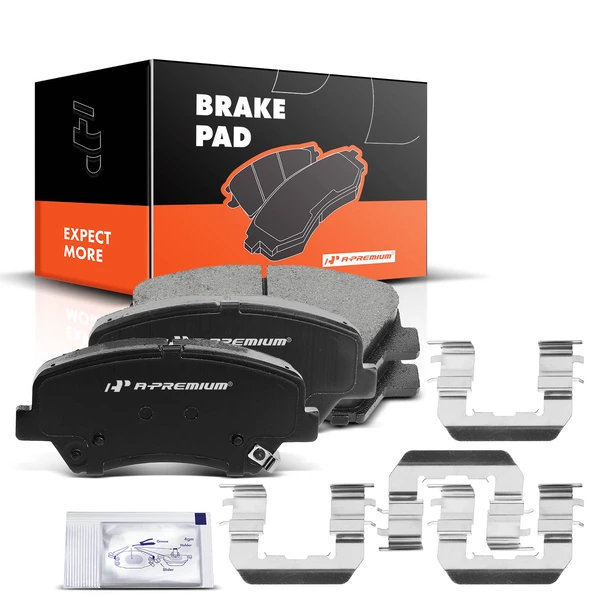 4 Pcs Front Ceramic Brake Pads with Sensor for Hyundai Elantra Kia Forte Koup