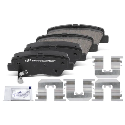 4 Pcs Rear Ceramic Brake Pads with Sensor