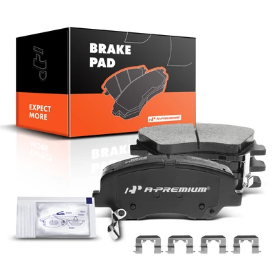 4 Pcs Front Ceramic Brake Pads with Sensor