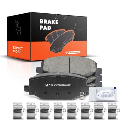 4 Pcs Rear Ceramic Brake Pads with Sensor