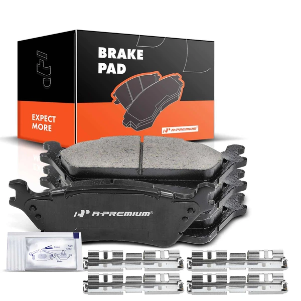 4 Pcs Rear Driver & Passenger Ceramic Brake Pads for 2012-2020 Ford F-150