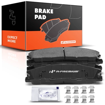 4 Pcs Front Ceramic Brake Pads with Sensor