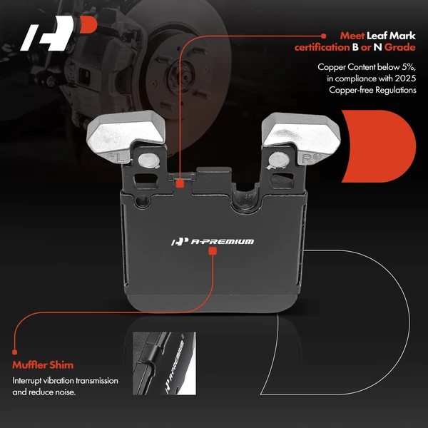 4 Pcs Rear Ceramic Brake Pad for BMW 328i 330i 340i 430i 440i M2 M4