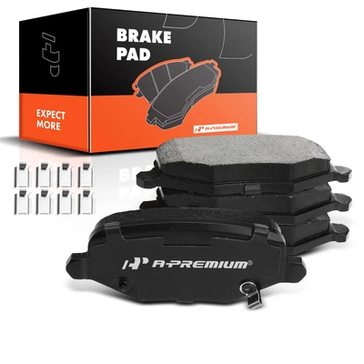 4 Pcs Rear Ceramic Brake Pads with Sensor
