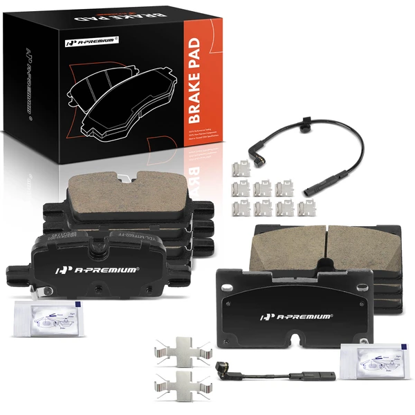 8 Pcs Front & Rear Ceramic Brake Pads for 2021-2022 Cadillac Escalade ESV