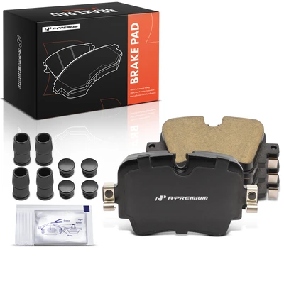 4 Pcs Rear Ceramic Brake Pads with Hardware