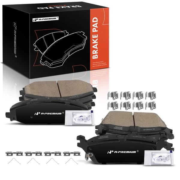 8 Pcs Front & Rear Ceramic Brake Pads for 2019-2022 Ram 1500