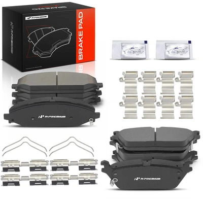8 Pcs Front & Rear Ceramic Brake Pads