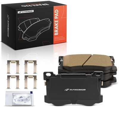 4 Pcs Front Ceramic Brake Pads with Hardware