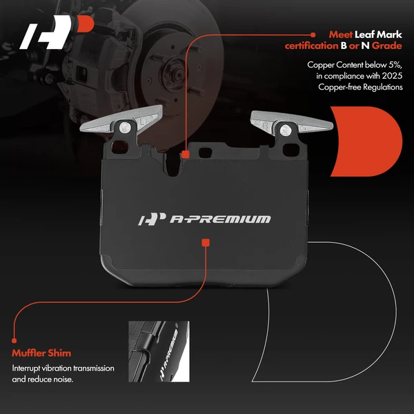 4 Pcs Front Ceramic Brake Pad for BMW 228i 320i 340i 430i 435i 440i