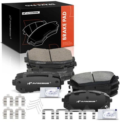 8 Pcs Front & Rear Ceramic Brake Pads