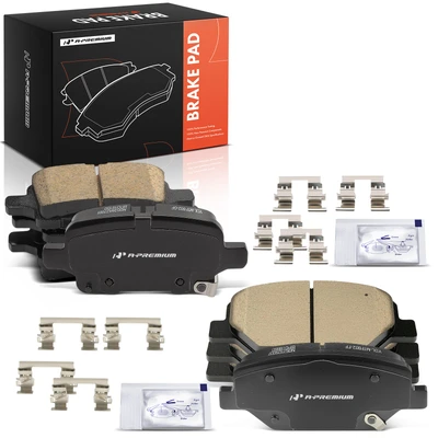 8 Pcs Front & Rear Ceramic Brake Pads with Hardware for 2018-2020 Buick Regal TourX