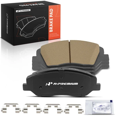 4 Pcs Front Ceramic Brake Pads with Hardware