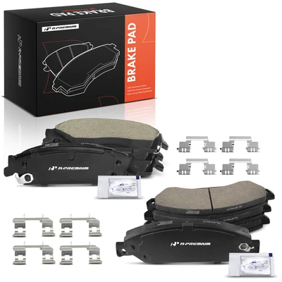 8 Pcs Front & Rear Ceramic Brake Pad