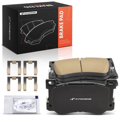 4 Pcs Front Ceramic Brake Pads with Hardware
