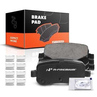 4 Pcs Rear Ceramic Brake Pads with Sensor