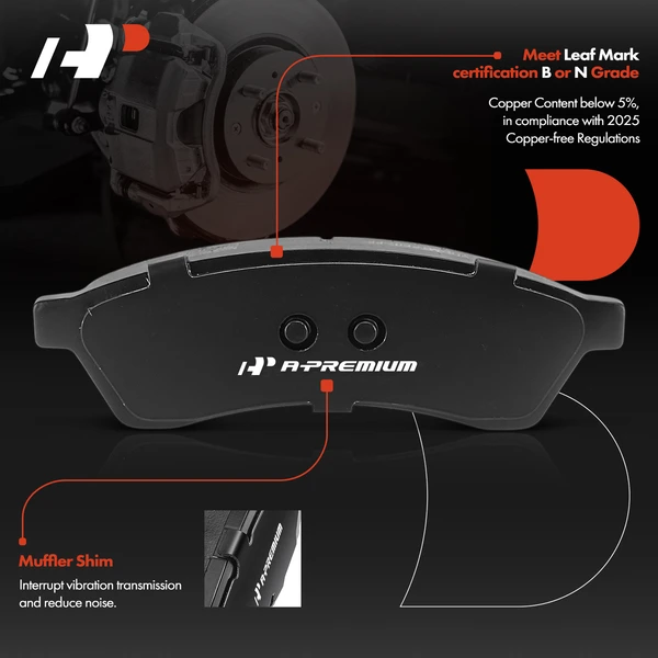 4 Pcs Rear Ceramic Brake Pad for Chevrolet Epica Suzuki Verona