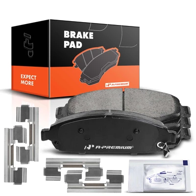 4 Pcs Front Ceramic Brake Pads with Sensor