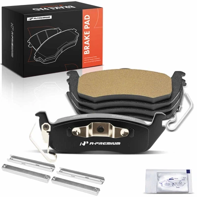 4 Pcs Rear Ceramic Brake Pads with Hardware