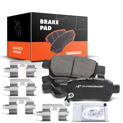 4 Pcs Rear Ceramic Brake Pads with Sensor