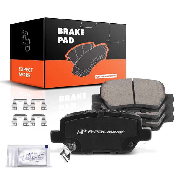 Rear Ceramic Brake Pads for Acura RL 2005-2012 with Mechanical Sensor