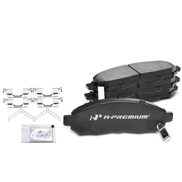 4 Pcs Front Ceramic Brake Pads with Sensor for 2005-2019 Nissan Frontier