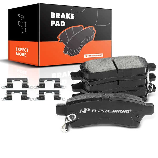 4 Pcs Rear Ceramic Brake Pads with Sensor for 2005-2015 Nissan Xterra