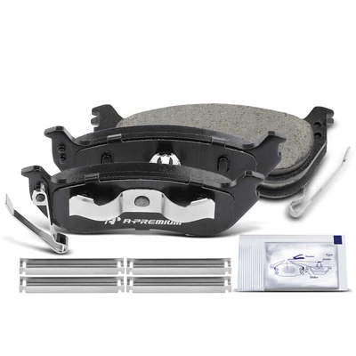 4 Pcs Rear Ceramic Brake Pads with Sensor