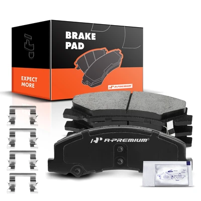 4 Pcs Front Ceramic Brake Pads with Sensor