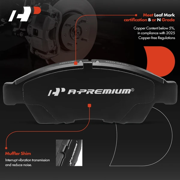 4 Pcs Front Ceramic Brake Pad for Suzuki Aerio 2006-2007