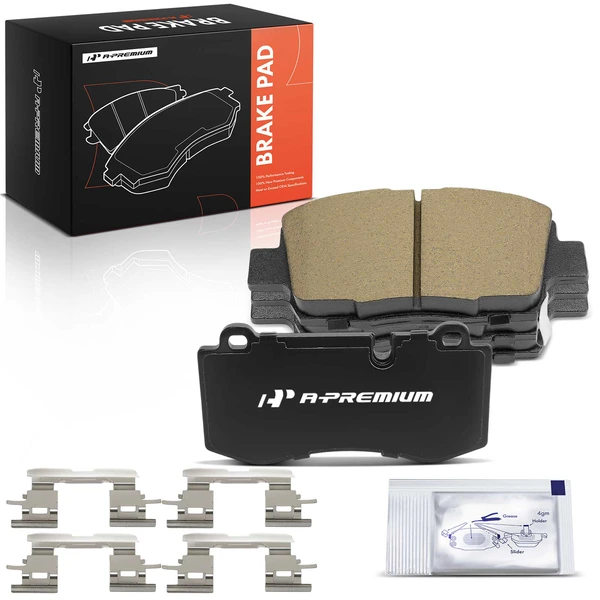 4 Pcs Front Ceramic Brake Pads with Pad Wear Sensor for Scion xA xB 2005-2006