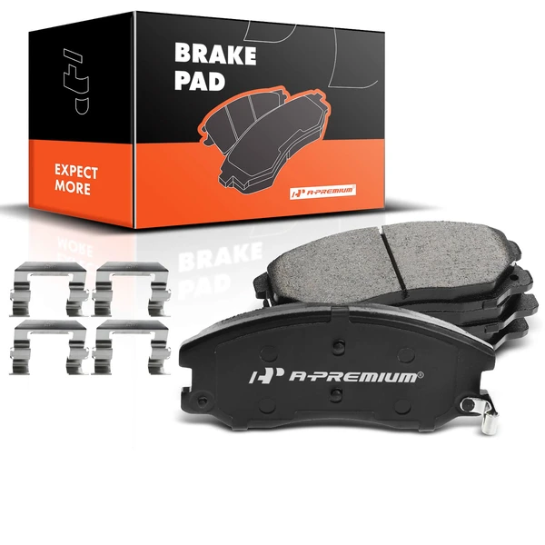 4 Pcs Front Ceramic Brake Pads with Sensor for 2008-2010 Saturn Vue