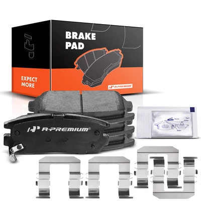 4 Pcs Rear Ceramic Brake Pads with Sensor