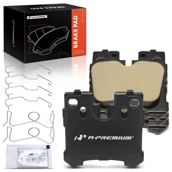 4 Pcs Rear Ceramic Brake Pads with Hardware for 2018-2023 Lexus LS500