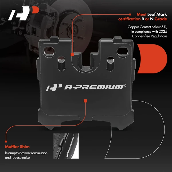 4 Pcs Rear Ceramic Brake Pads with Hardware for Toyota Mirai Lexus LS460 LS500 LS600h