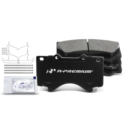 4 Pcs Front Ceramic Brake Pads with Sensor