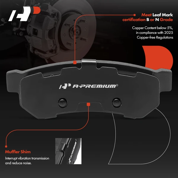 4 Pcs Rear Ceramic Brake Pad for Suzuki Forenza Reno Chevrolet Optra 2007-2009