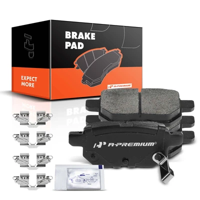 4 Pcs Rear Ceramic Brake Pads with Sensor
