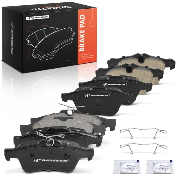 8 Pcs Front & Rear Ceramic Brake Pads for Jaguar XF 2010-2015 XJ 2011-2016 XK 2012-2015 XKR