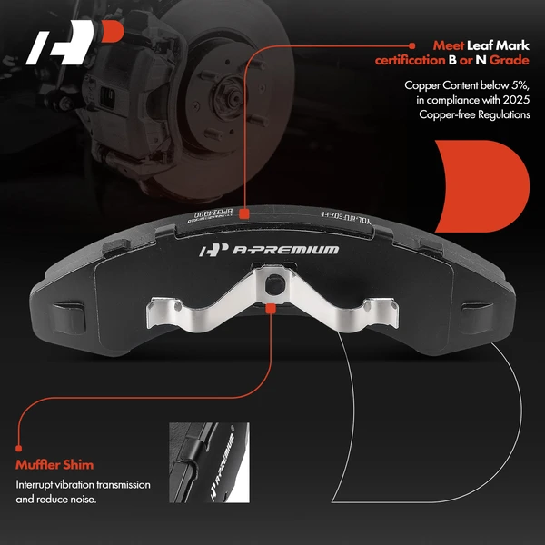 4 Pcs Front Ceramic Brake Pad for Ford Explorer 1991-1994 Ranger