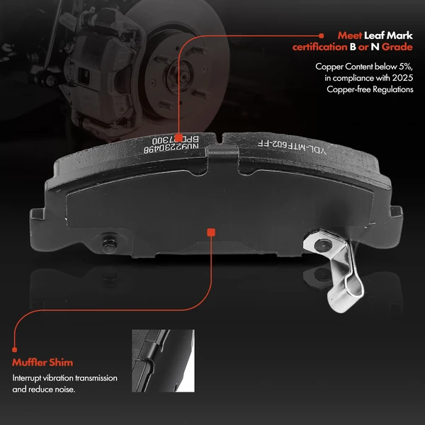 Front Ceramic Brake Pads for Honda Civic 1988-2000 Accord CRX Civic del Sol