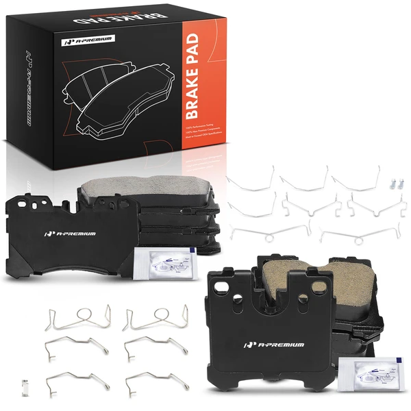 8 Pcs Front & Rear Ceramic Brake Pad for Lexus LS460 LS500 LS600h