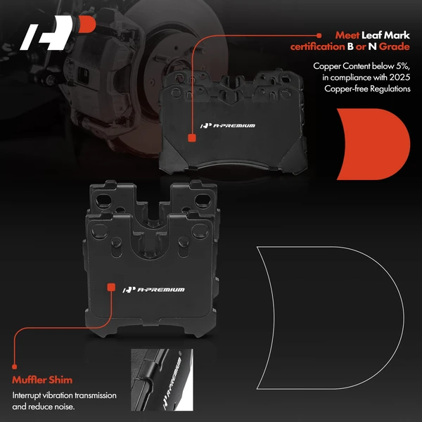 8 Pcs Front & Rear Ceramic Brake Pad for Lexus LS460 LS500 LS600h