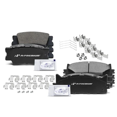 8 Pcs Front & Rear Ceramic Brake Pads